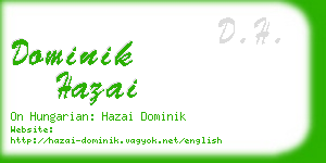 dominik hazai business card